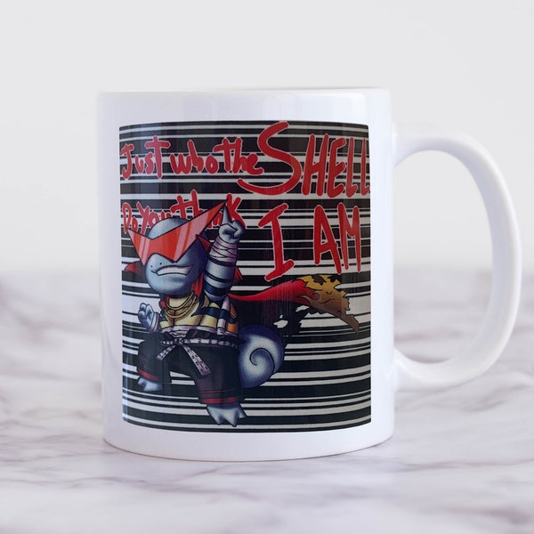 Just who the shell do you think I am!, Gurren Lagann Inspired Pokemon Design, Anime Coffee Mug,