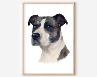 Retrato personalizado de mascota, retrato de perro, comisión digital de mascotas, foto de perro personalizada, arte de pared personalizado, regalo conmemorativo de mascota, regalo conmemorativo