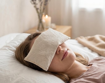 Eye Pillow Insert: Unbleached Cotton Fabric, Organic Wheat, 14x28cm, Heat And Cold Pack