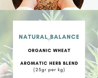 Aromatic herb blend and organic wheat: make your own heat pack DIY