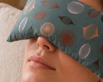 Long Wheat Pillow: 12x48cm geometric cotton heat wrap for neck and shoulder relaxation