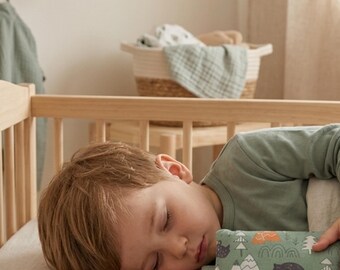 Green Kids Heat Pack: 12x25cm Jungle Animal Wheat Bag For Natural Relaxation