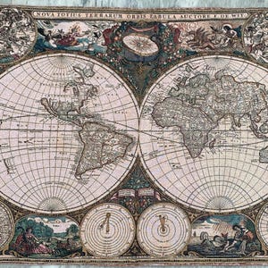 Tapiz francés vintage de 90 x 120 cm para colgar en la pared, tapiz de mapa del mundo, tapiz impresionante, tapiz para decoración del hogar, 130 x 98 cm, envío gratuito.