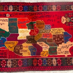 3x4 voet, vintage Afghaans tapijt, klein tapijt, handgeknoopt tapijt, woondecor tapijt, medaillonkleed, kaartontwerpkleed, 129x83 cm Gratis verzending