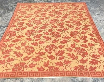 8x10 Feet, Vintage French Style Aubusson,Needlepoint Rug,Handmade Rug,Area Rug,Floral mat,Home Décor Rug,294x227 cm Free shipping