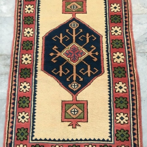 4x3 Feet,Vintage Afghan rug,Turkish Rug,Hand knotted rug,Beautiful home decor rug,Area shops rug,136x81 cm Free shipping