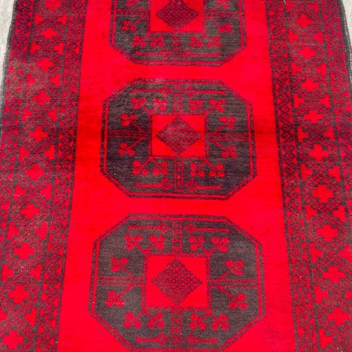 3x4 Feet,Vintage Afghan shops rug,small Rug,Hand knotted rug,home decor rug, Medallion rug,Felpa Design rug,131x85 cm Free shipping