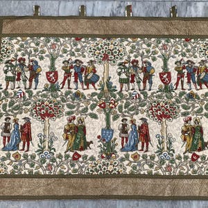 120 x 90 cm, tapisserie française, tapisserie vintage, superbe tapisserie, tapisserie carte, tapisserie décoration intérieure/suspension murale, 130 x 90 cm livraison gratuite