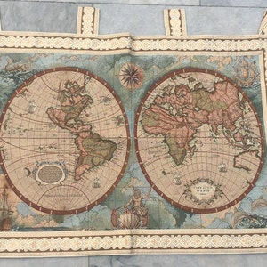 2 x 3 Ft, Französischer Wandteppich,Vintage Wandteppich,Wandbehang,Wanddeko,Weltkarte,Wandbehang,79 x 59 cm Versandkostenfrei