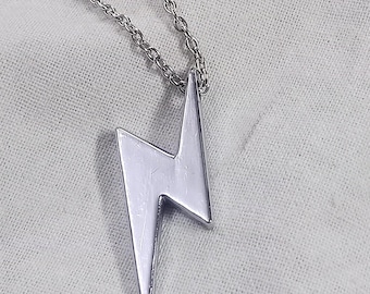 Sterling Silber Blitz Anhänger Halskette - Rivika Designs