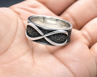 Sterling Silver Goku Black Time Ring: Anime Cosplay Jewelry