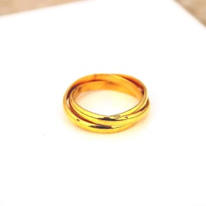 Multi Band Silver Ring, Three Band Ring, Simple Band Ring,Three Rolling Ring, Christmas Gift For Her made by Rivika Designs