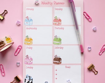 Cat Milk Cartons Weekly Memo Pad, Cute notepad