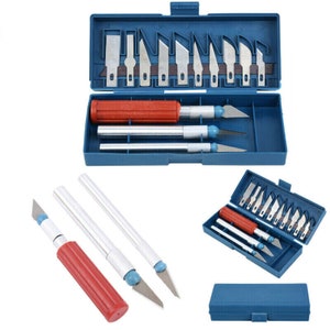 The Best Hobby Knife Precision Razor Blade Exacto Cutting Tool Arts Craft Kit Set. Free 90 day Warranty and FREE Shipping!