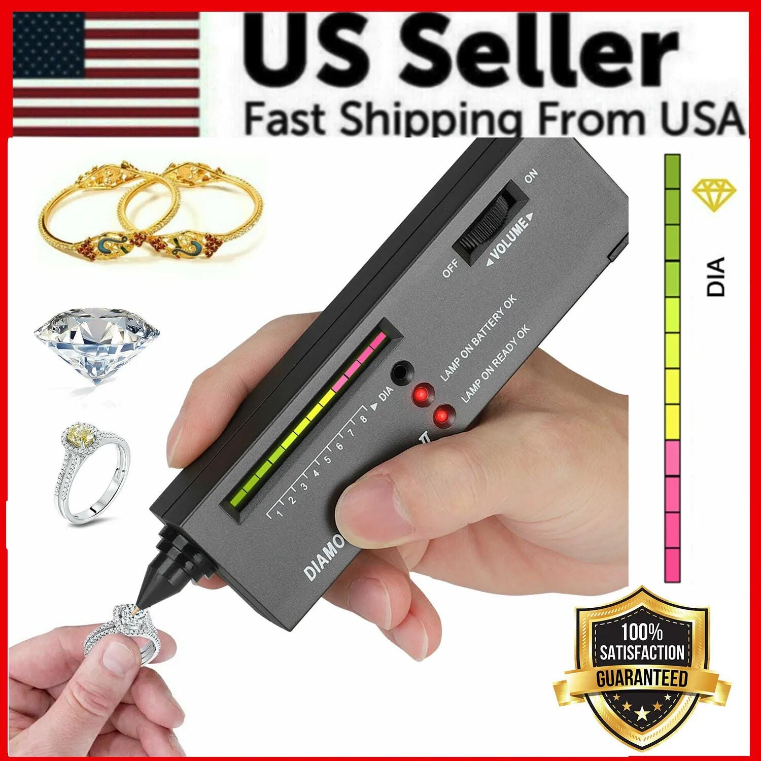 The Best affordable Portable Diamond Tester Selector Illuminated Jewelry Gemstone Testing Tool Kit FREE Shipping!
