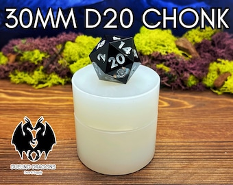 30MM Chonk d20 - Custom Silicone Dice Mold for Resin Dice Making