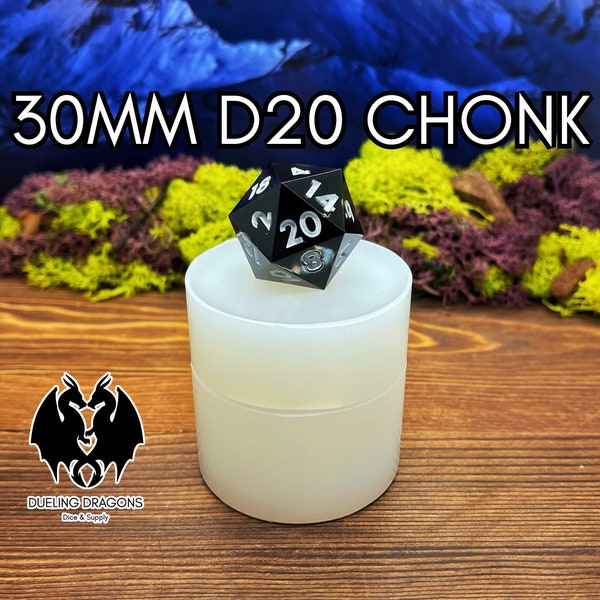 30MM Chonk d20 - Custom Silicone Dice Mold for Resin Dice Making