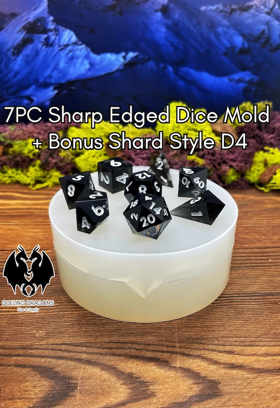 Silicone Sharp Edge Dice Mold Full Set 7 Pcs Dice Set -  Sweden