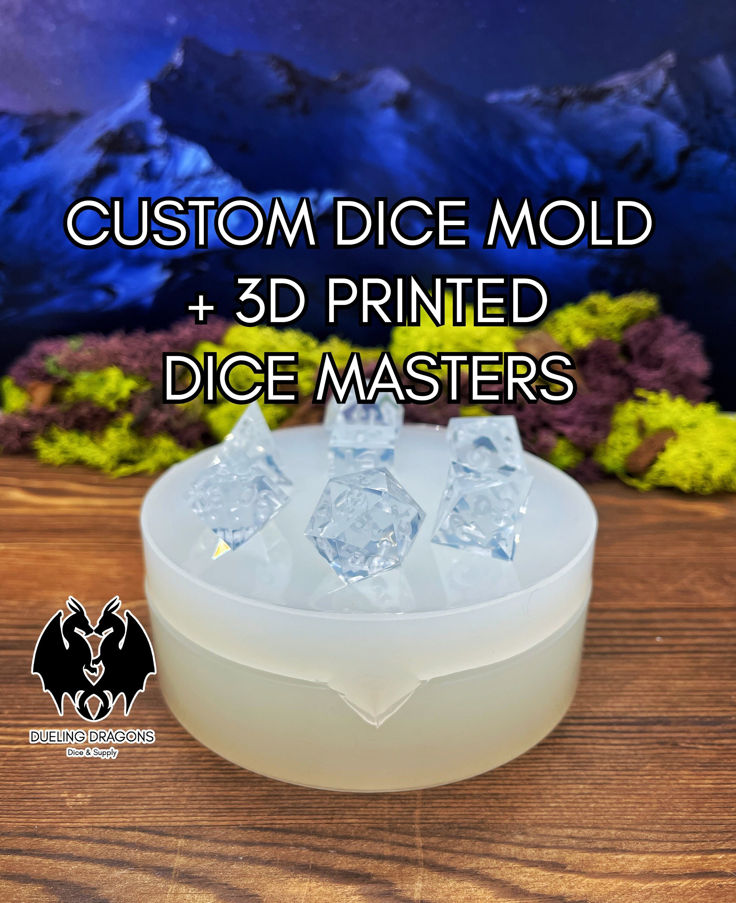 Resin Dice Fillet Mold DIY Crystal Epoxy Mold Geometry Multi-spec