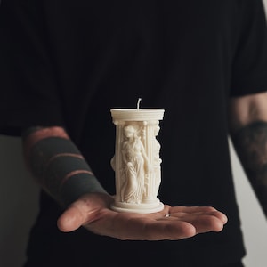 Greek Gods Candles | Column Candle | Pillar Candle | Sculptural Candle | Decorative Candle | Soy wax candles