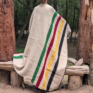 Hudson’s Bay Blanket, Wool blanket, Replica, Stripes Blanket, Canada Multistripe Point Blanket, Wool Camp Blanket, Canada Blanket, Pure Wool