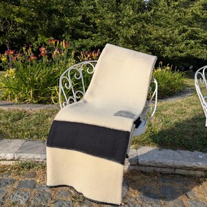 Manta de lana orgánica para acampar, manta minimalista de lujo, manta de cama de invierno imagen 11