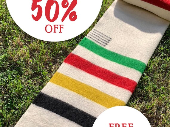 Sale Get Two Blankets Hudsons Bay Blanket 5 Point Blanket Replica Stripes Wool Blanket Canada Blanket Pendleton Blanket Bestseller Etsy Canada