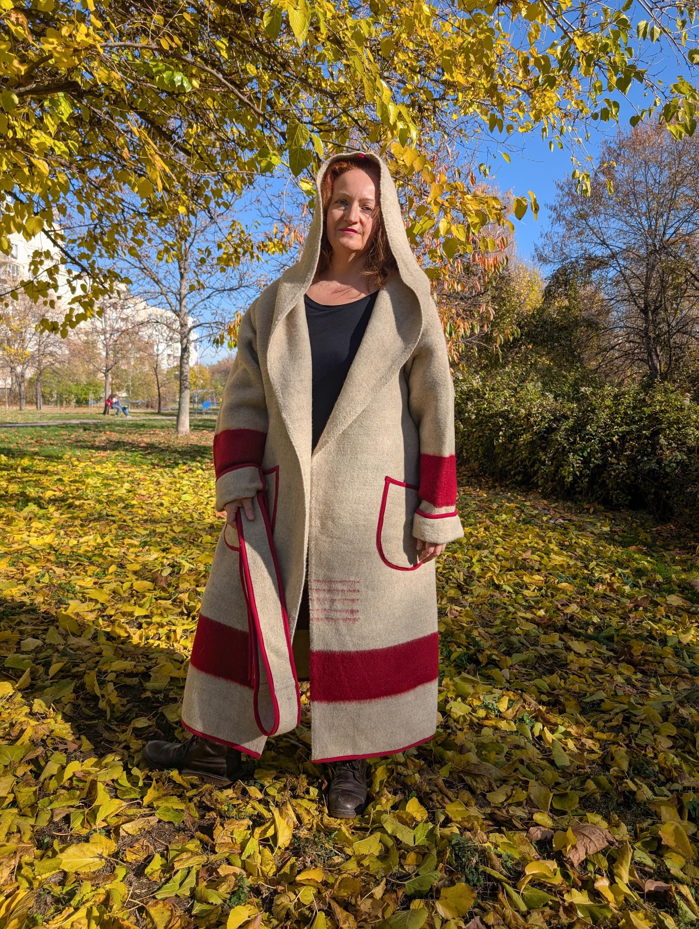 Winta Wool Striped Capote Coat: Heritage Blanket Coat - Etsy
