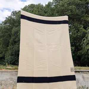 Manta de lana orgánica para acampar, manta minimalista de lujo, manta de cama de invierno imagen 4