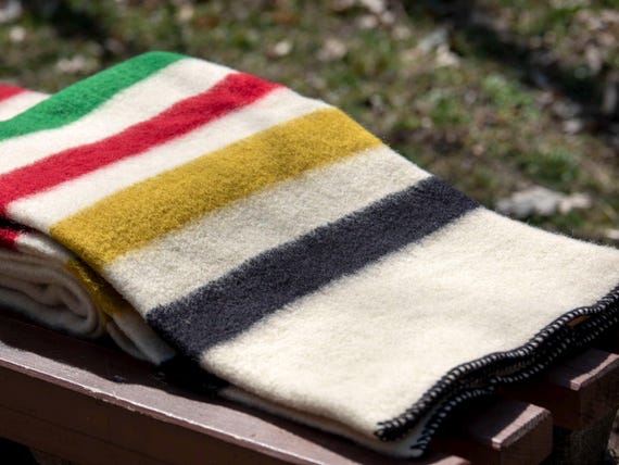Hudsons Bay Blanket Wool Blanket Replica Stripes Blanket Canada Multistripe Point Blanket Wool Camp Blanket Canada Blanket Pure Wool Etsy