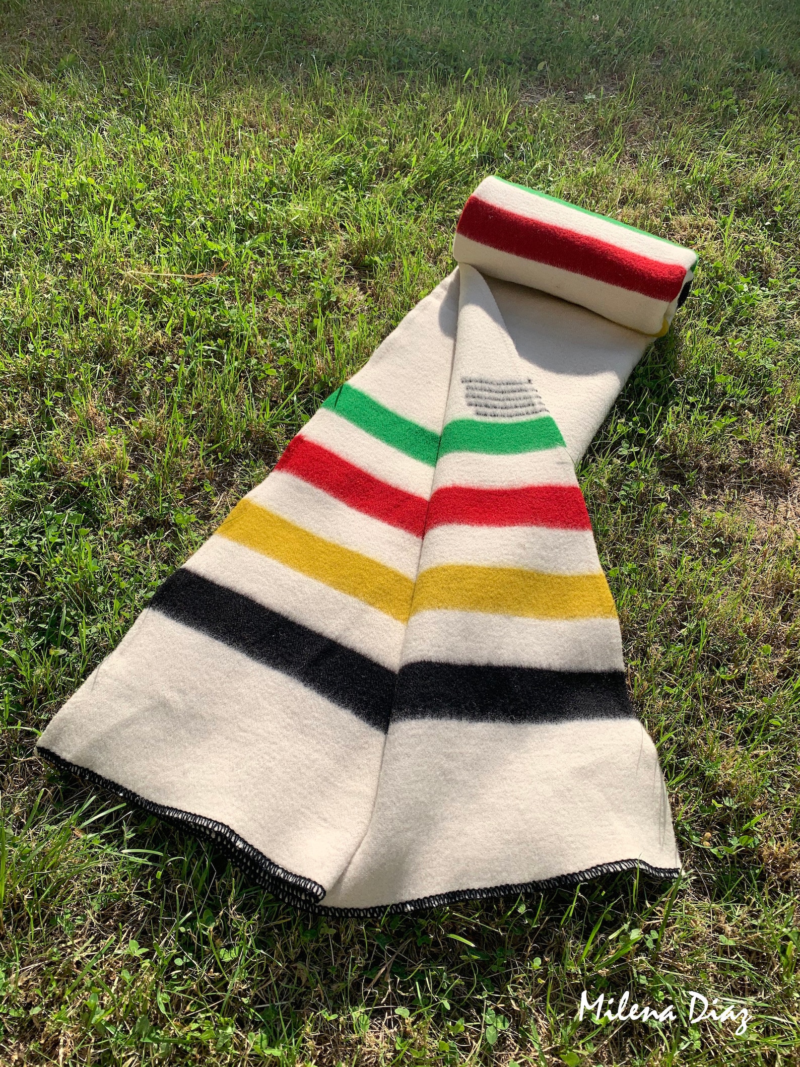 Sale, Hudsons Bay Blanket 5 Point Blanket, Replica, Warm Stripes