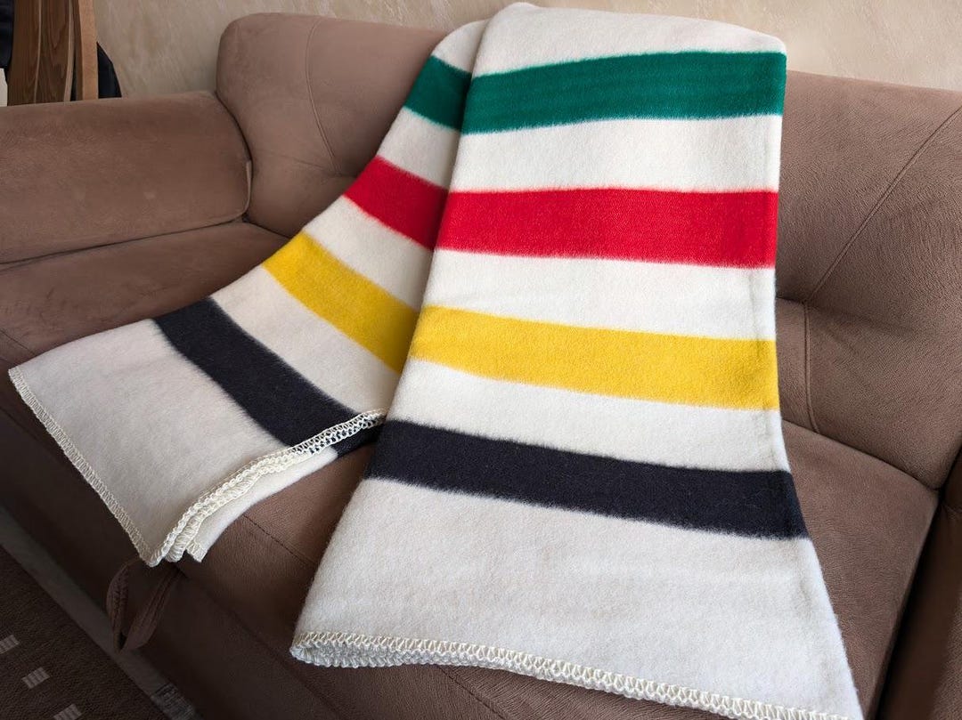 HUDSON'S BAY ウールブランケット Amazon｜Hudson Bay 6ポイントブランケット ナチュラル マルチ