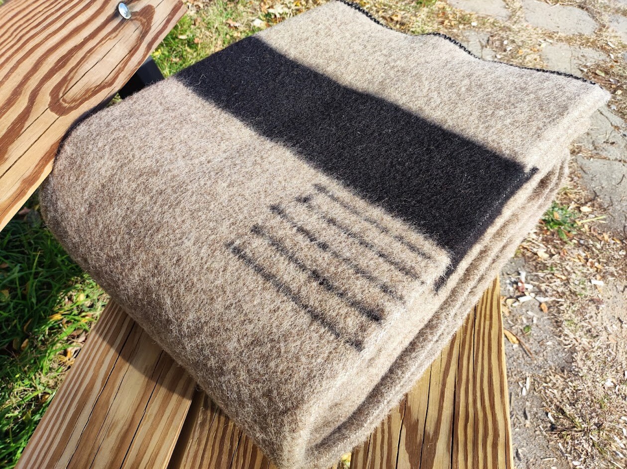 Hudsons Bay Blanket, Point Blanket, Replica, American Pioneer Thick