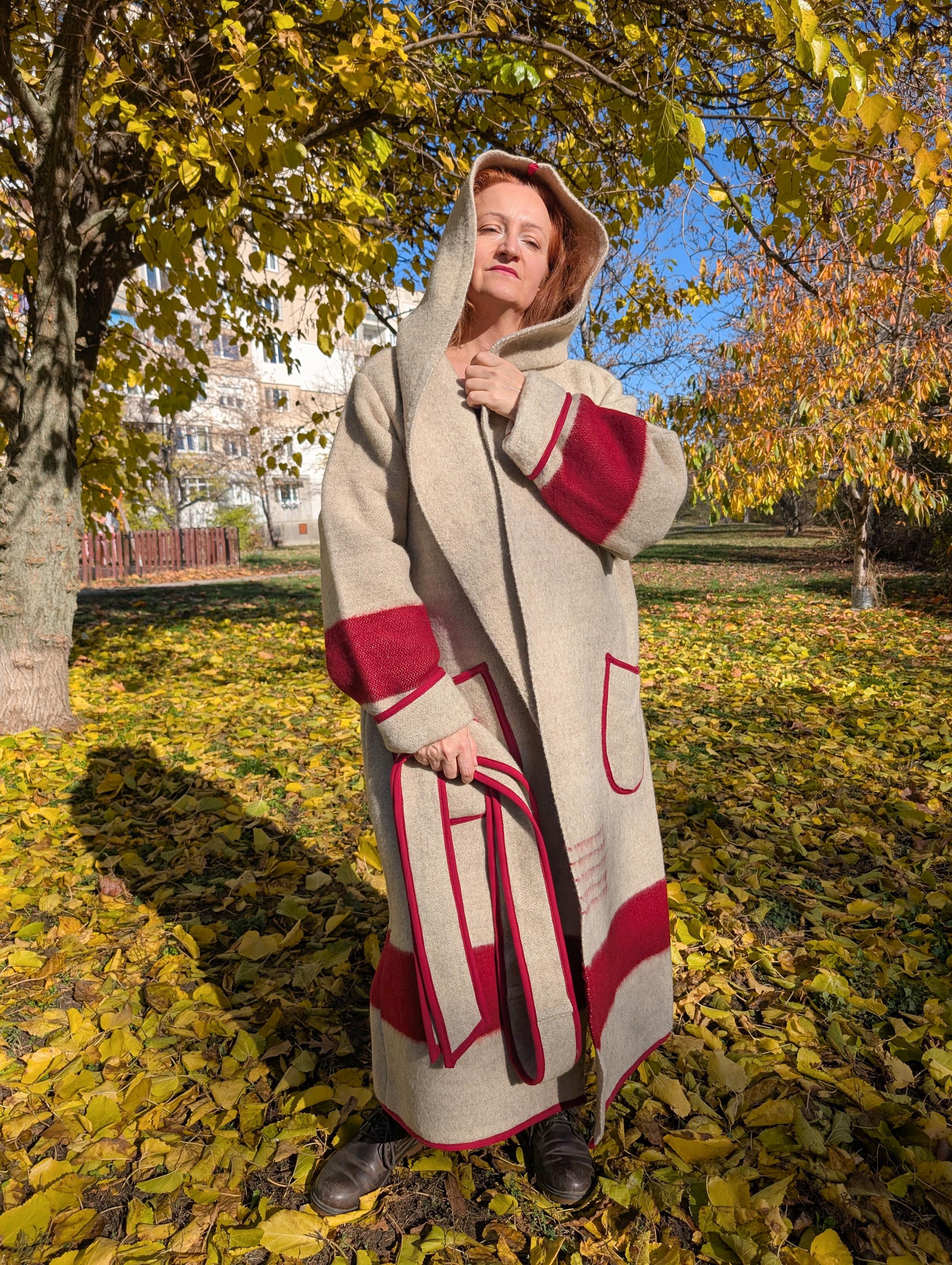 Winta Wool Striped Capote Coat: Heritage Blanket Coat - Etsy
