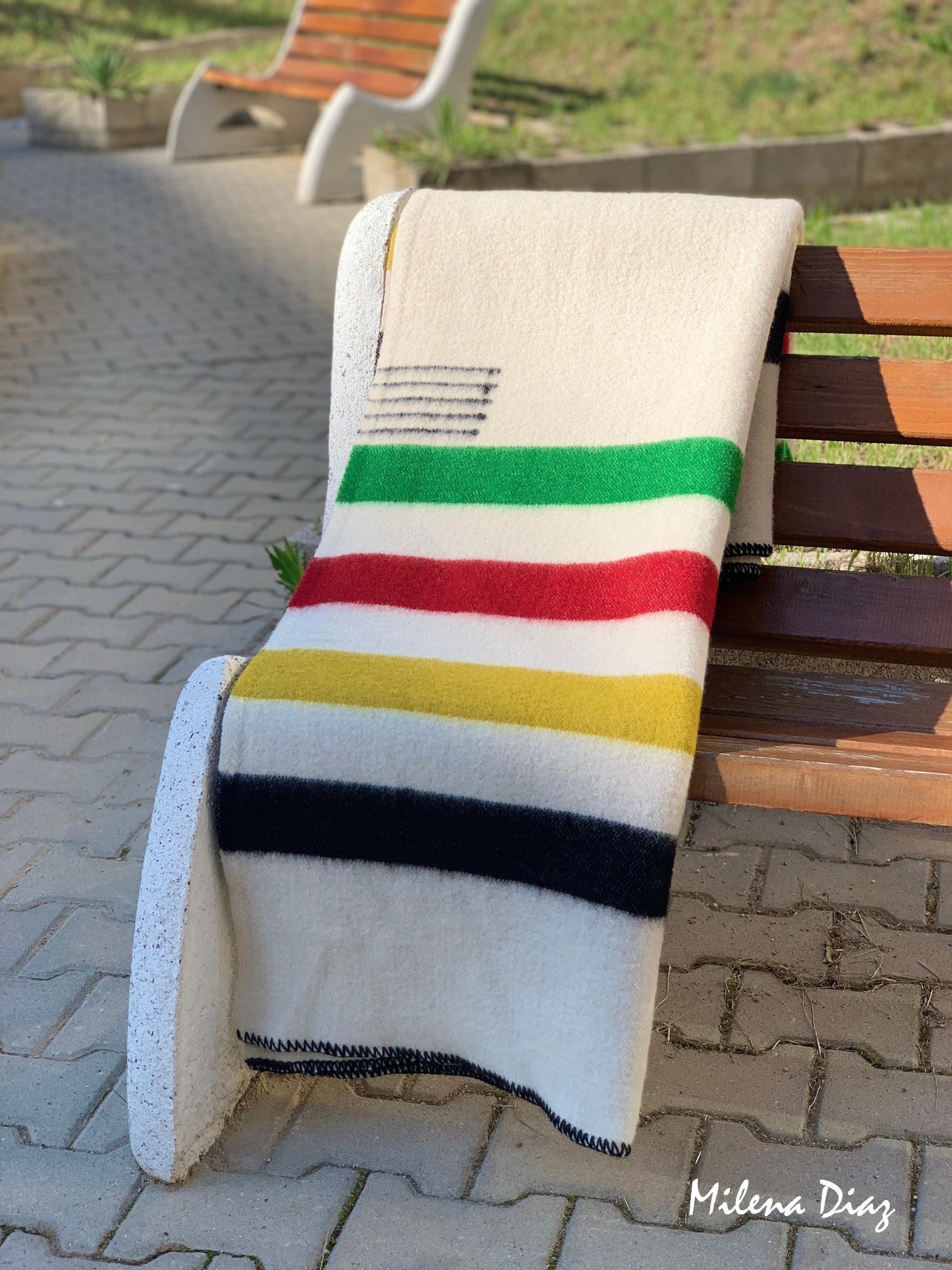 Sale, Hudsons Bay Blanket 5 Point Blanket, Replica, Warm Stripes