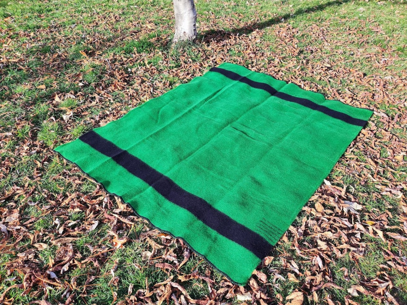 Green Hudsons Bay Blanket Point Blanket Replica American Etsy