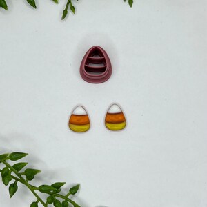 Candy Corn Stud Cutter | Embossed Clay Cutter | Fall Polymer Clay Cutters | Fall Earrings | Autumn Clay Cutter | Halloween Clay Cutter