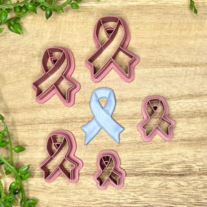 Ribbon Earring Cutter | Awareness Clay Cutter | Detailed Cutters | Embossing Polymer Clay Tool