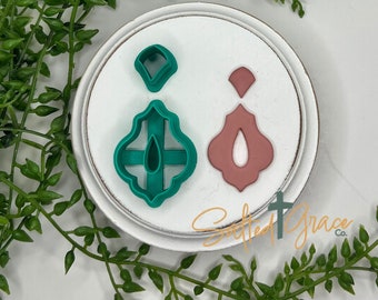 Boho Drop Dangle Cutter Set | Clay Earring Cutter | Dangle Earring Cutter | Polymer Clay Tool