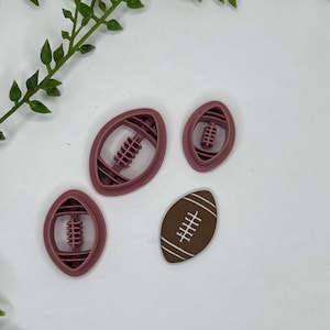 Football Clay Cutter | Sports Clay Cutter Set | Earring Cutters | Embossing Polymer Clay Tool