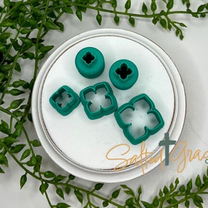 Hydrangea Petal Clay Cutter | Floral Petal Set | Mini Leaf Cutters | 5 Sizes | Embossing Polymer Clay Tool
