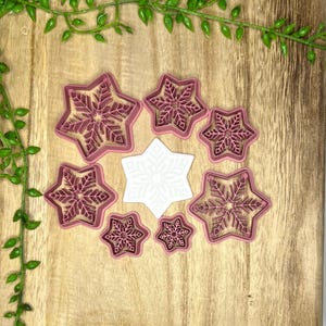 Snowflake #2 Earring Cutter | Christmas Clay Cutter | Detailed Cutters | Winter Clay Cutter | Embossing Polymer Clay Tool
