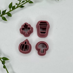 Fall Stud Pack Cutter Bundle | Embossed Clay Cutter | Autumn Polymer Clay Cutters | Fall Earrings | Autumn Clay Cutter | Mini Clay Cutter