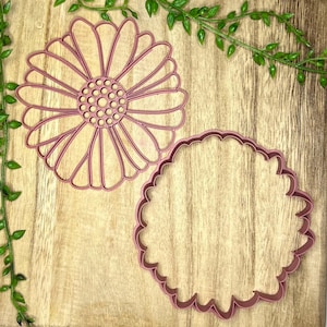 Daisy Trinket Dish Cutter | 4 Inch Flower Clay Cutter | Jewelry Dish | Pottery Stamp | Embossing Polymer Clay Tool