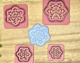Snowflake #3 Earring Cutter | Christmas Clay Cutter | Detailed Cutters | Winter Clay Cutter | Embossing Polymer Clay Tool