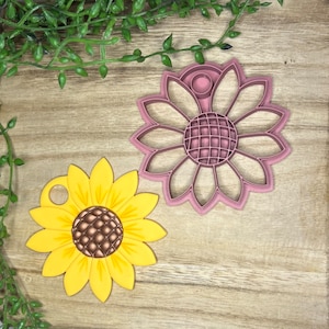 Sunflower Stanley Tumbler Topper Cutter | 30oz | 40oz | H2.0 | Embossing Polymer Clay Tool