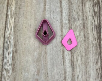 Donut Rhombus Clay Cutter | Basic Cutter Set | Geometric | Multiple Sizes | Polymer Clay Tool