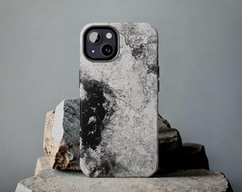 Funda para teléfono en blanco y negro / Funda para teléfono abstracta / Funda para teléfono con arte / Fundas para teléfono resistentes / Samsung / iPhone / Funda para teléfono única
