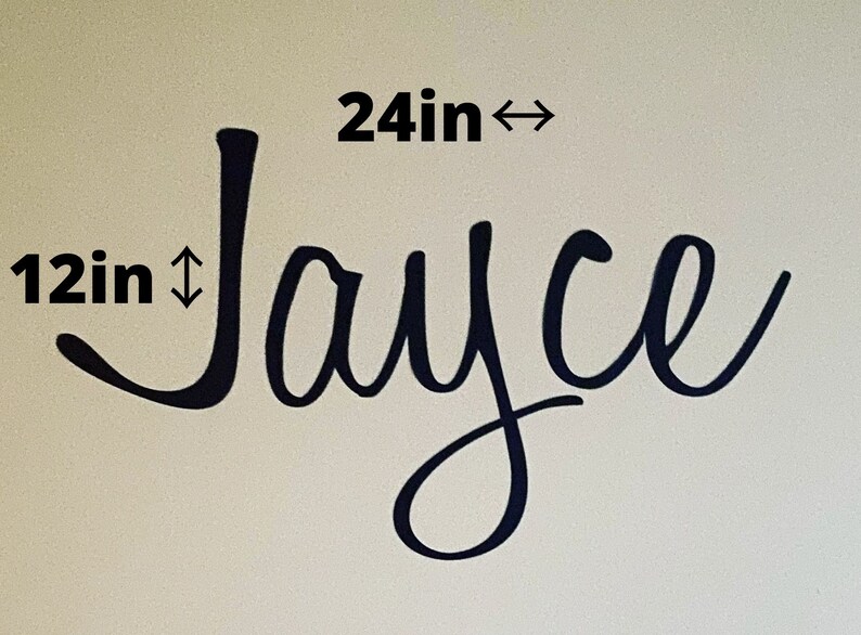 Jayce In Cursive Custom Wall Decal - Etsy