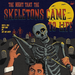 The Night The Skeletons Came To Life - Digitaler Kunst Druck - I Think You Sollte Leave - ITYSL - Art Print - Fan Art - Comic Book Art